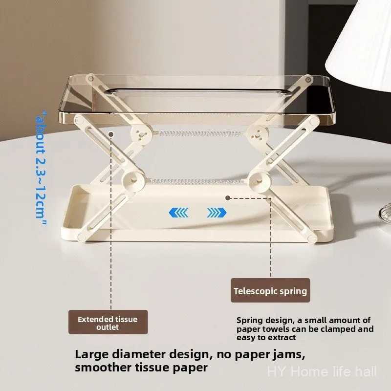 Paper Drawer Storage box Tissue Holder Home Storage Solution Durable Spring SystemM251124