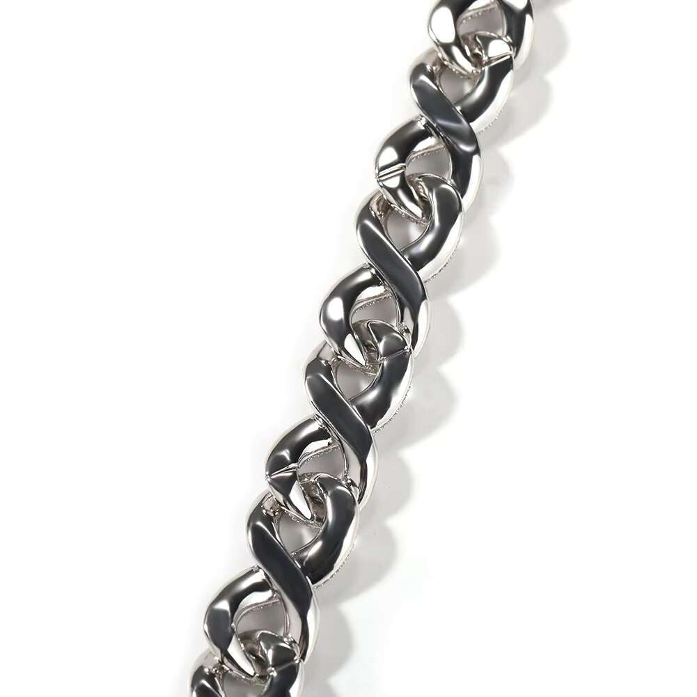 16 MM Iced Out Infinity Necklaces for Men AAA CZ Baguette Cz Prong Setting Cuban Link Chain Choker Hip Hop Jewelry for Gift