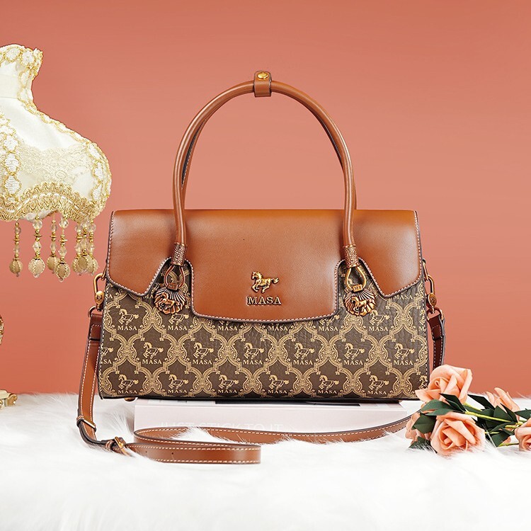Bag New High End And Elegant Brand MASA Bag Light Luxury Handbag Printed Single Shoulder Crossbody Bag Tote Bag