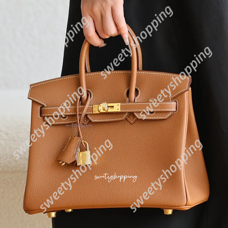 Designer Birkini 30 Bag Togo Epsom Ladies Lychee Handbag Shoulder Skew Whole Grain Shoulder Bags Messenger Cowhide Grain Leather Plain Elephant Grey Tote Bag Totes