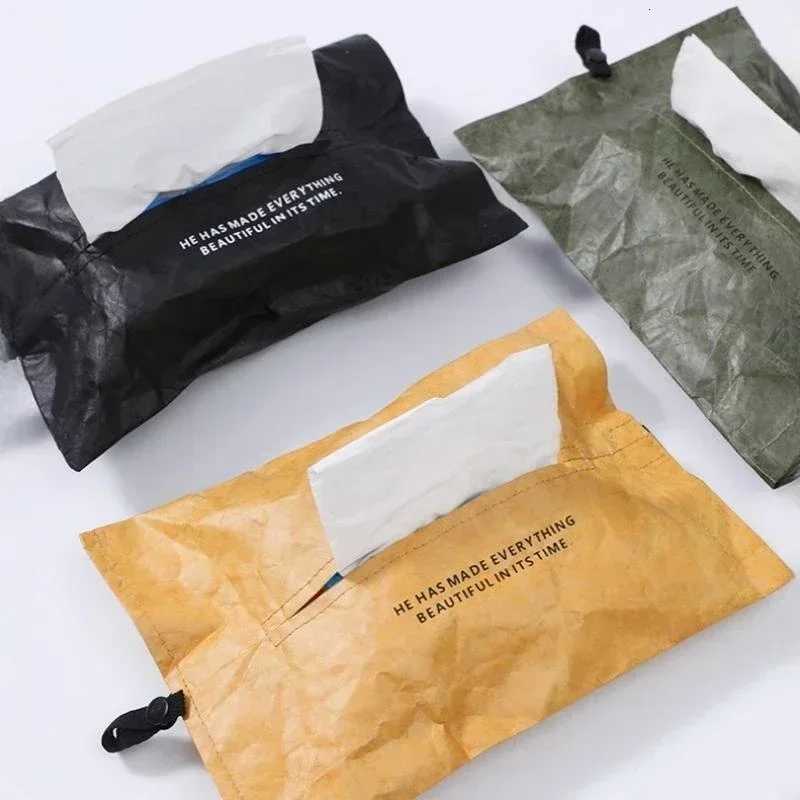 Linen Cloth Art Tissue Box Holder Car Tissue Holder Desk Table Napkin Holder Home Decor Handkerchief Box Gift Tissue HolderM251124