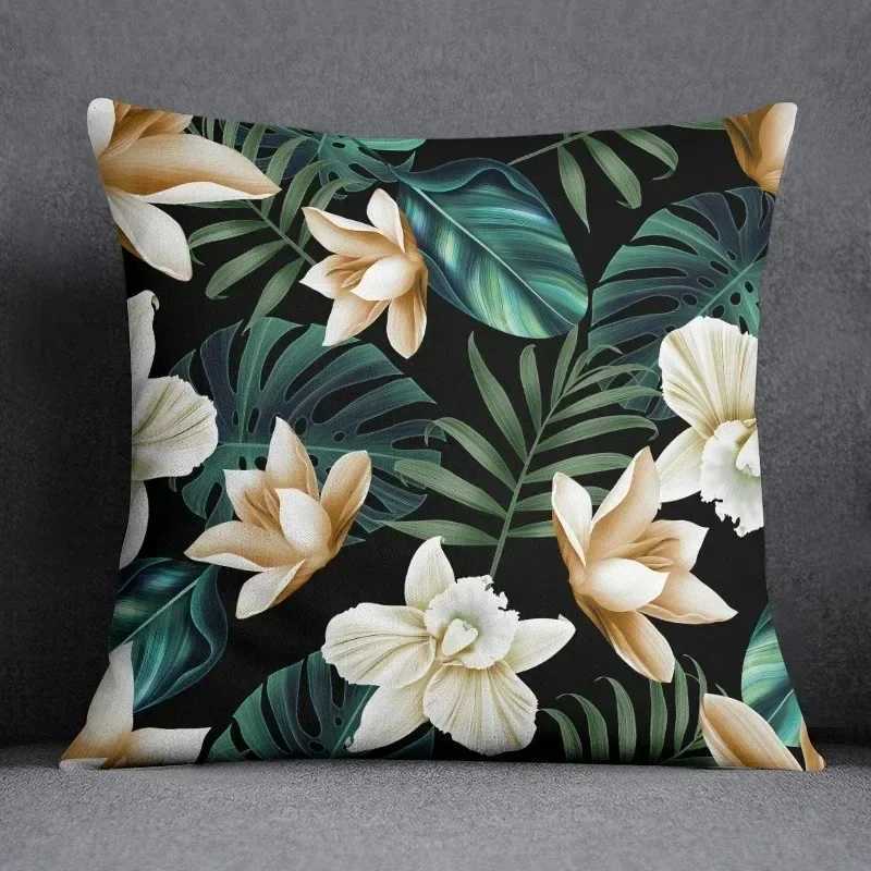 Tropical Flower Series throw pillow cover with short plush print for living room sofa decoration cushion cover pillow covers G251124