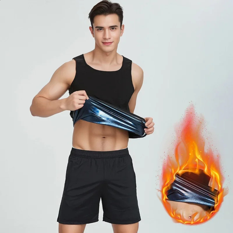 Men Neoprene Sweat Sauna Vest Body Shapers Vest Waist Trainer Slimming Vest Shapewear Waist Shaper Corset Tank Top 250424