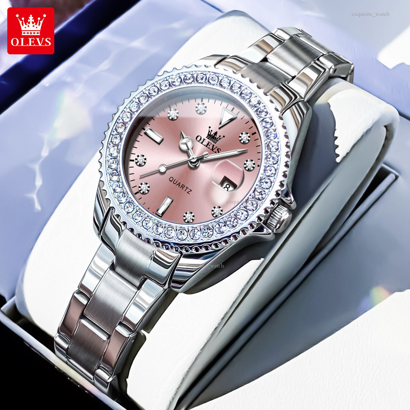 OLEVS Luxury Outdoor Dropshipping Diamond-encrusted Best-selling Submarine Quartz Watch Women's Watch Designer Watch Free Delivery Wholesale