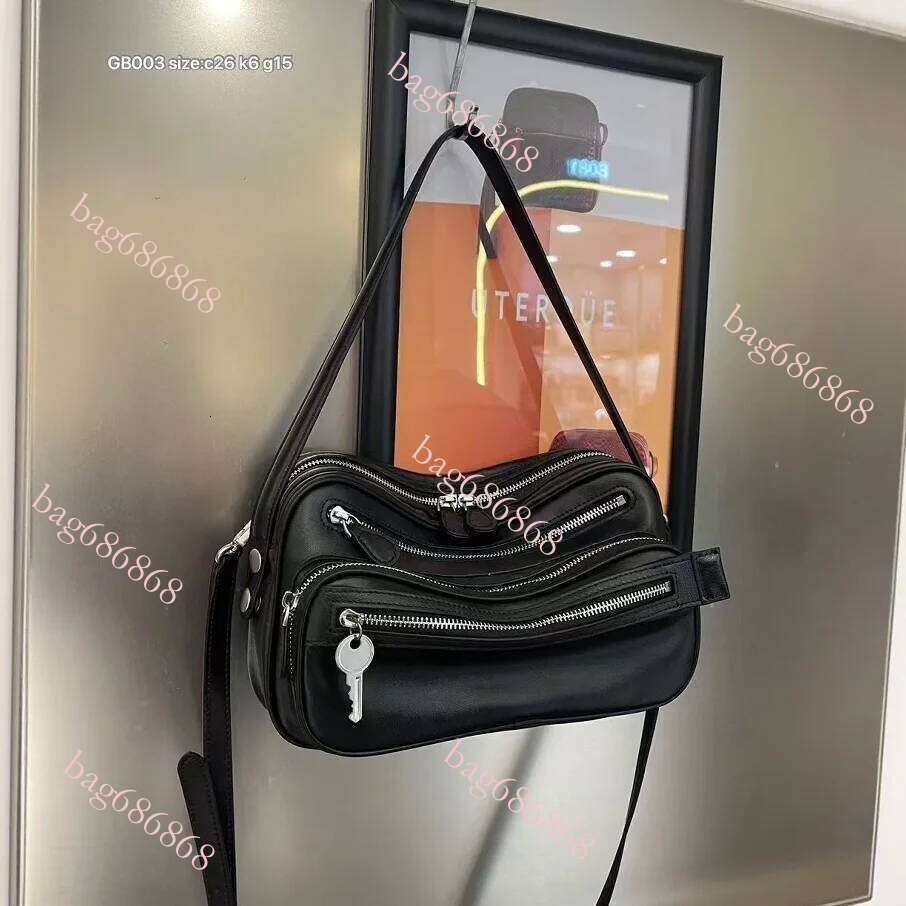 toteBag Shoulder bag ROSE NOIRE Summer Women Handbag Niche Luxury Design Camera Fashion Retro Stray Armpit Multi Layer Zipper Unisex Shoulder Bag