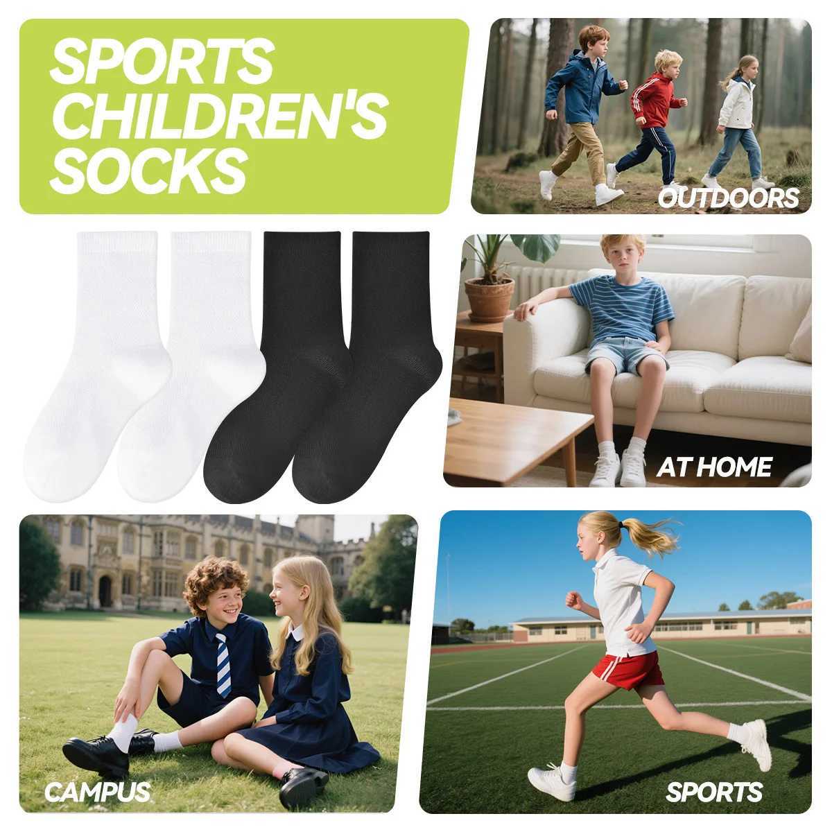 Childrens pure cotton seamless socksmesh thin mid-calf style for summer suitable for students to wear to school for sports G251124