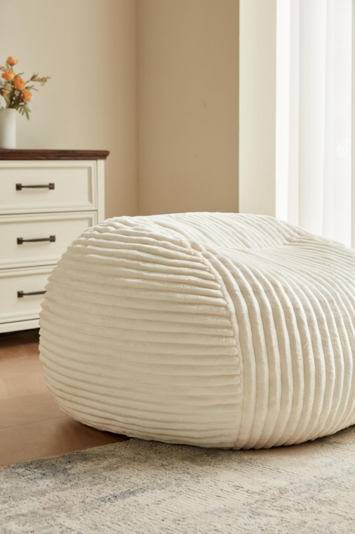 New imitation fur fabric soft lazy lounge sofa small bean bag versatile comfortable experience