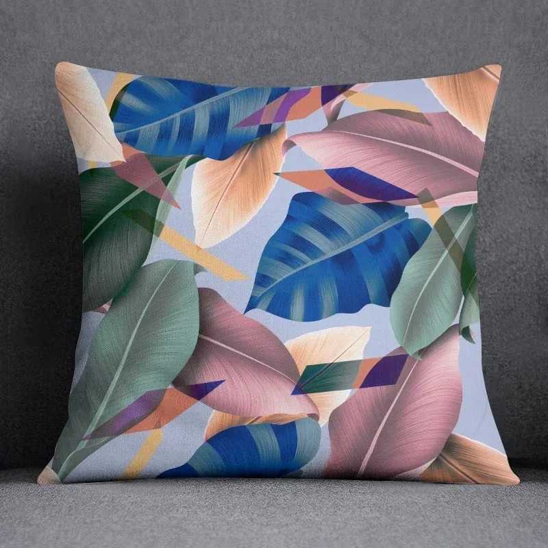 Tropical Flower Series throw pillow cover with short plush print for living room sofa decoration cushion cover pillow covers G251124
