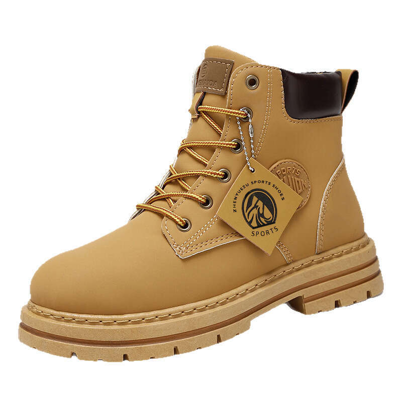 2023 new autumn hightop martin shoes yellow free shipping designer new desert work british style leather outdoor waterproof mens boots