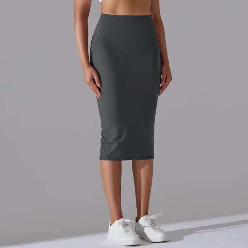 Sexy nude touch fabric suitable for womens tube skirts high waisted elastic split with hips women 250417