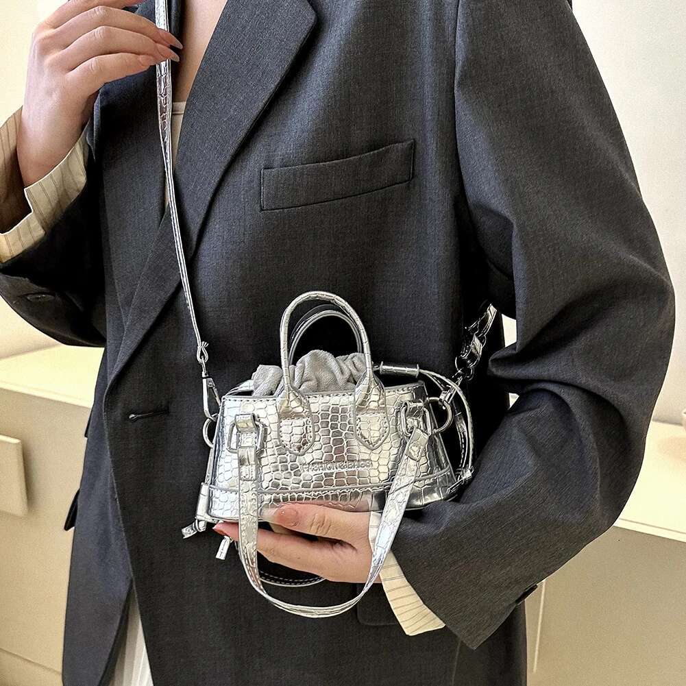 Designer Bag Women Shoulder Solid Color Crocodile Pattern Designer Handbags Messenger Totes Drawstring Crossbody Bag