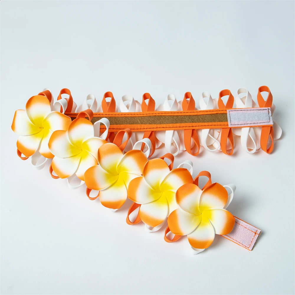 2025 Styles 64CM Artificial EVA Foam Plumeria Haku Leis Hawaii Styles Headband Hula Dance Hair Accessories 250420