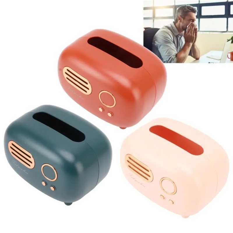 Vintage Radio Tissue Box Super Technology Retro Radio Tissue Box Plastic Multifunctional Beautiful for Bathroom for KitchenM251124