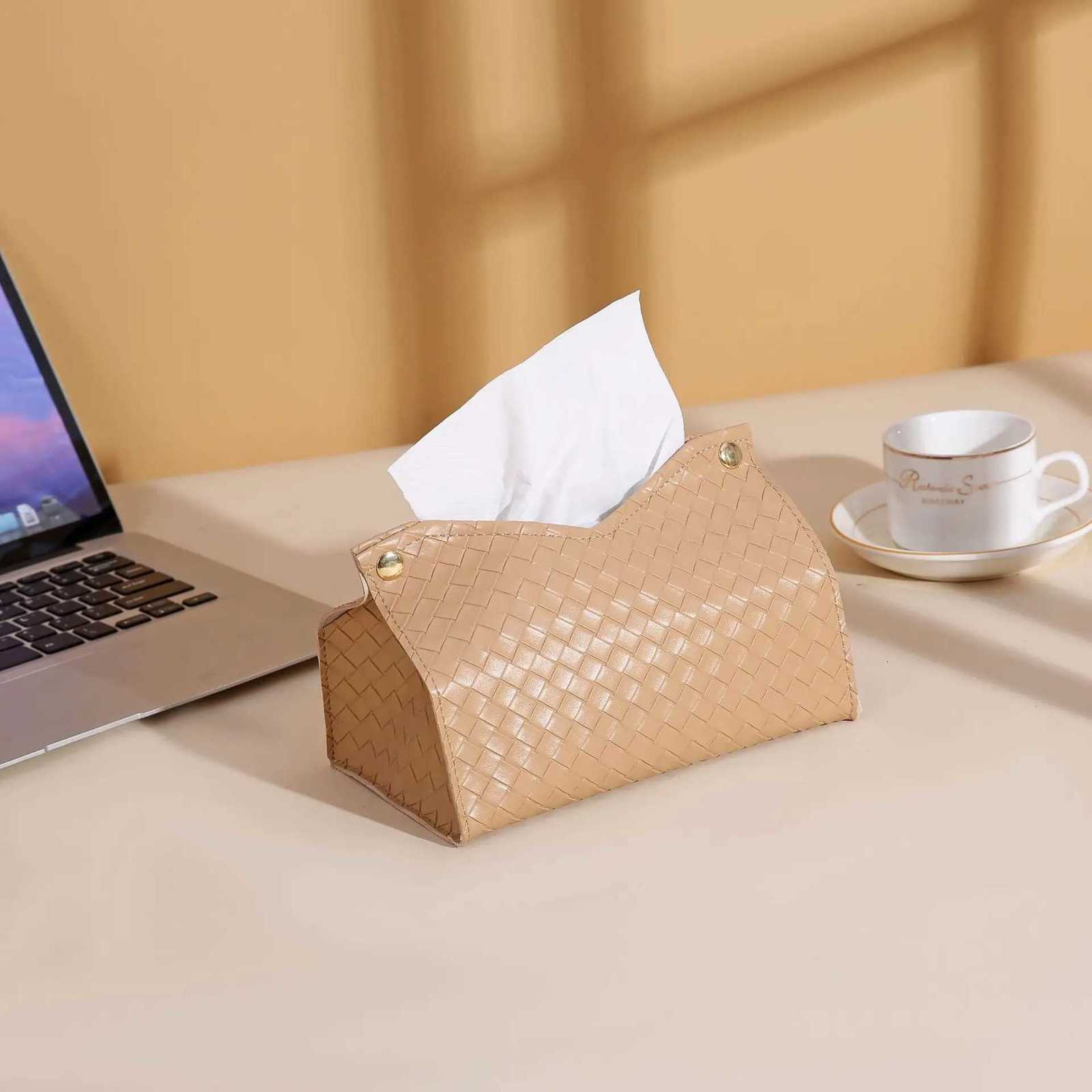 PU leather tissue box decorative napkin holder with buttons suitable for home living rooms bedrooms and bathroomsM251124