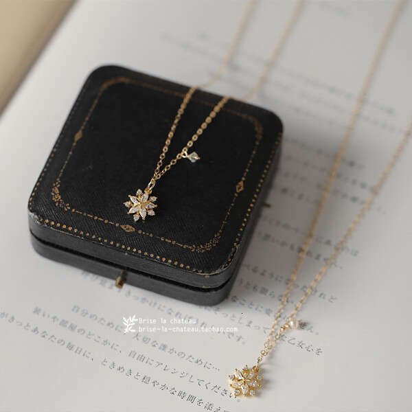 Snowflake necklace pendant S925 Silver 18K Gold Sterling Sier 5A Zircon Chic Corower Necklace
