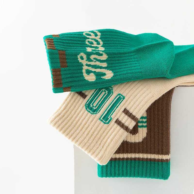 5 Pair Childrens Socks Autumn and Winter Boys Socks Mid tube Socks Boys Simple Student Sports Socks G251124