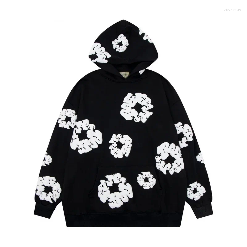 Men's Hoodies Autumn Hooded Sweatshirt Flower Pattern Prints For Man Fashionable Clothing In & Sweatshirts