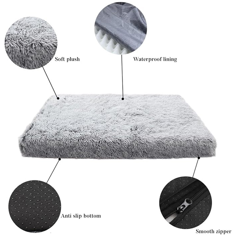 ONLY Cover Dog Bed Covers Replacement for Dogs Medium Large Dogs Bed External Covers DIY Dog Cushion for Rectangular Foam Bed Removable Washable Pet B