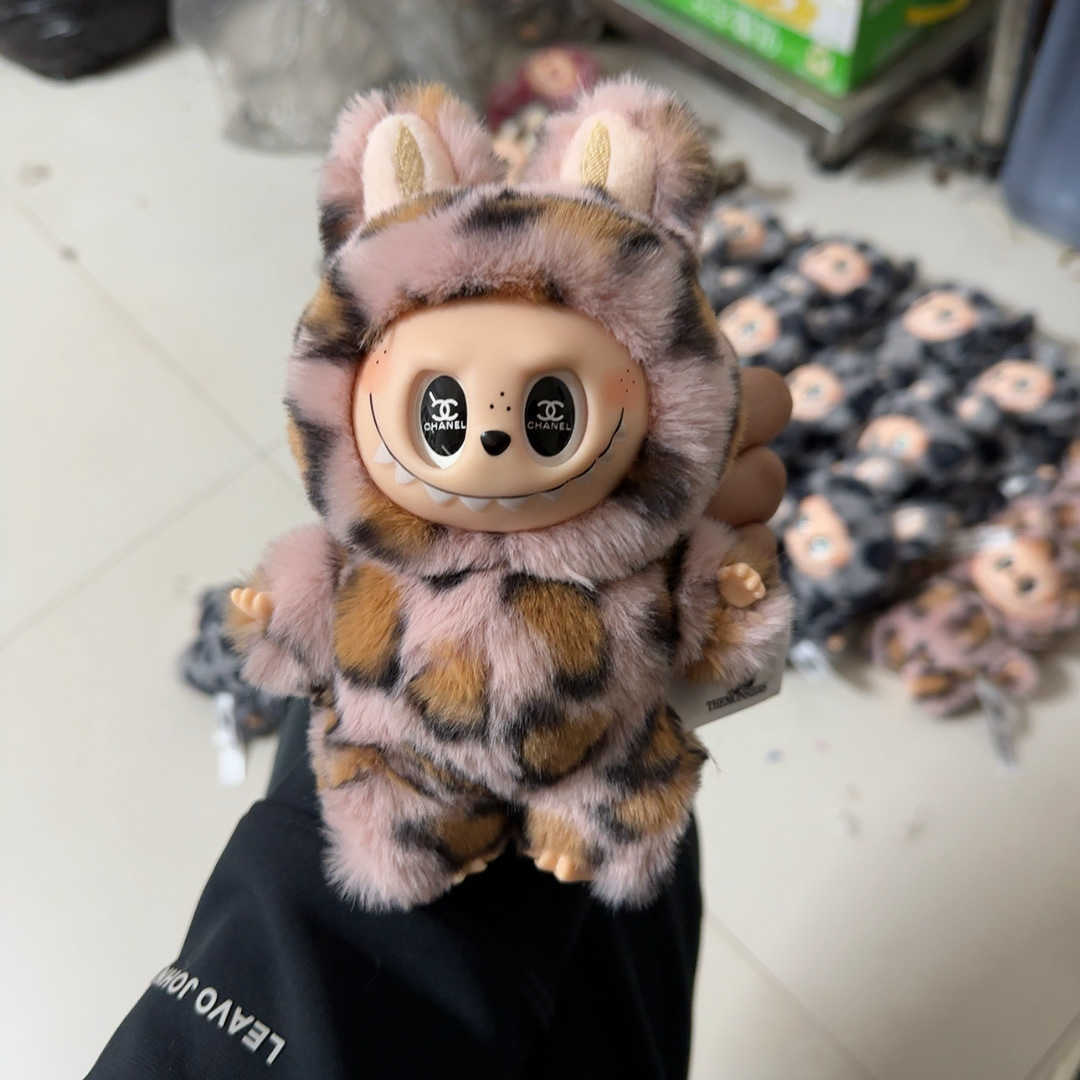 New Leopard Spot Labubu Doll High-quality Labubu Plush Toy with H251124