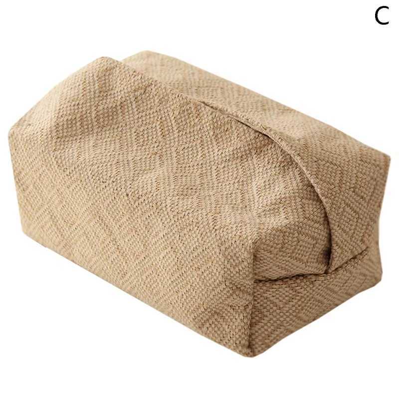 Cotton Linen Cloth Art Tissue Box Holder Rectangle Container Towel Napkin Paper Bag Pumping Box Home Decor Handkerchief Box GiftM251124
