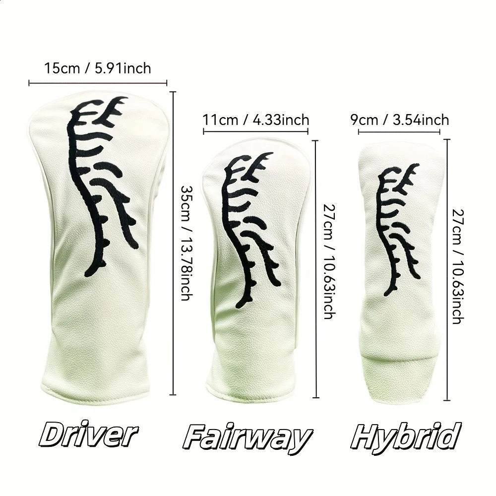 white abstract tiger golf club head cover Durable waterproof safe golf accessory club protection cover providing the be 250423
