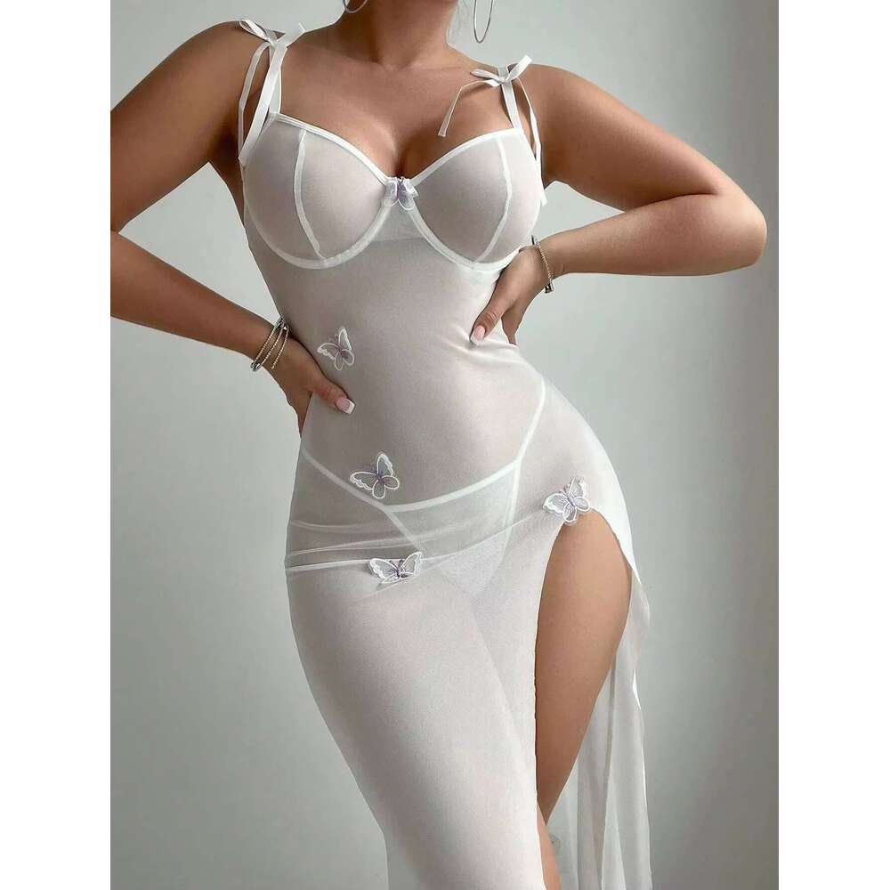 Hot Sell Sex Long Lace Sleepwear Sexy Lingerie Women Night Dress
