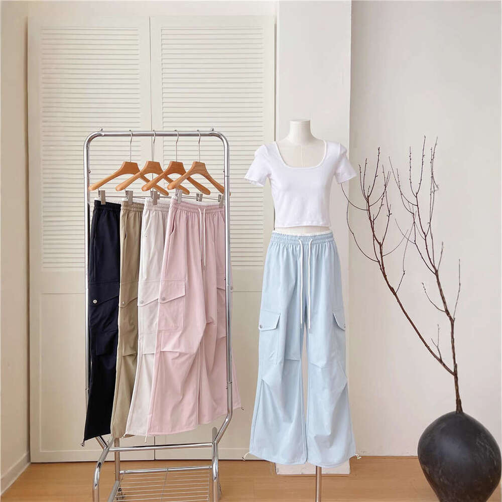 Blue Work Women's Summer Thin American Sport Paratrooper 2025 New Quick Drying Short Casual Pants