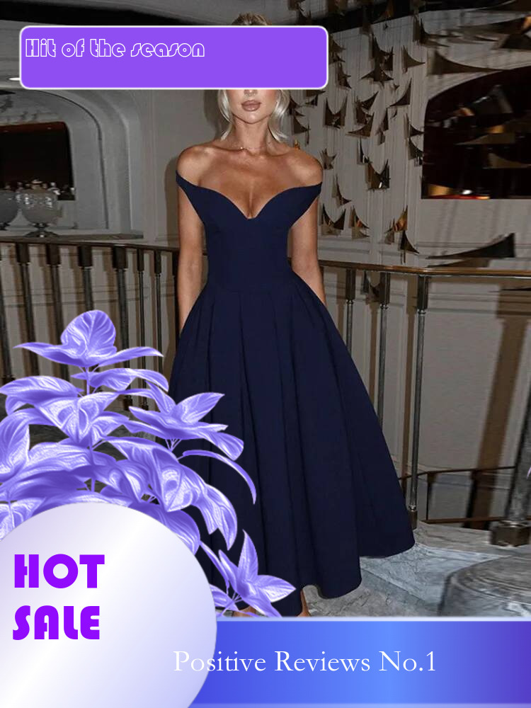 Dongdumaoyi Townlike Waist Wrap A Line Pleated Dress Women Off Shoulder Summer Maxi Long Backless Nightclub Sexy Party Dresses