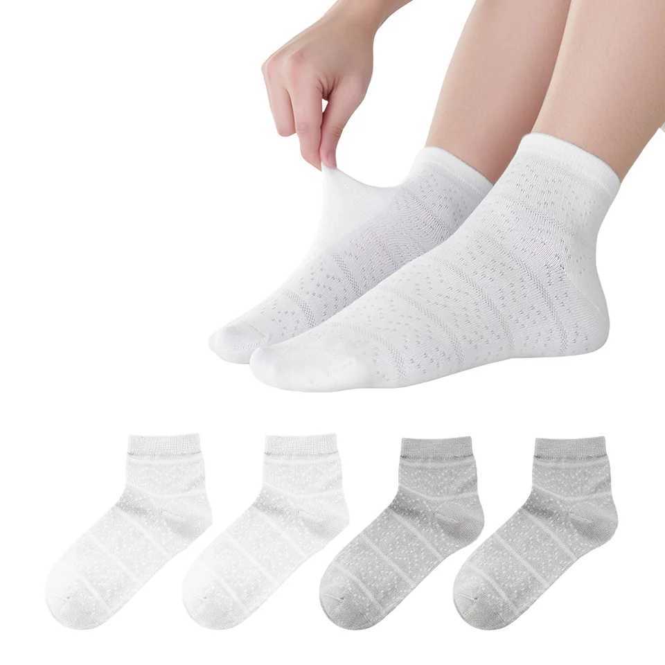 Childrens socks made of combed cotton and ultra-thin mesh breathable short h breathable short socks suitable for boys and girls G251124