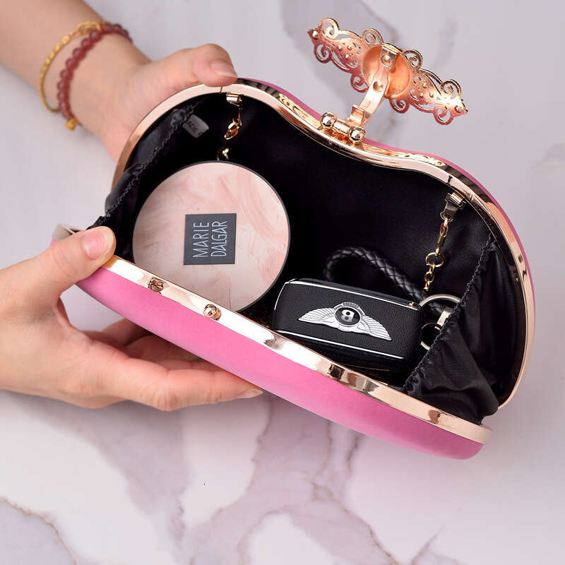 Dinner Bag New PU Dinner Qipao Celebrity Luxury Mouth Gold Fashion Rhinestone Bag KQ