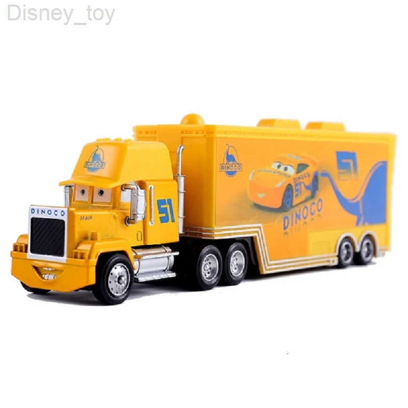 Disney Pixar Cars 2 3 Truck Toys Lightning McQueen Chick Hicks Uncle Mack Plastic Alloy Diecast Trailer Model Children Gift H251124