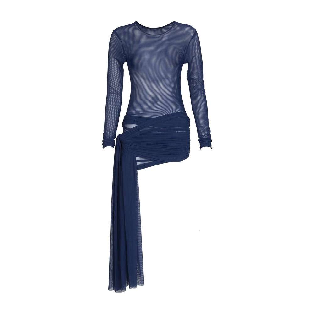Bathing Suits Swim Suit Bathing Suits for Women Traje De Bano Underwears Woman Swimsuit 2025 New Solid Color Sexy Mesh Beach Dress Two Colors 24131 Ne