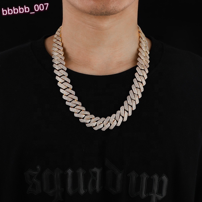 2021 New Design 25mm Miami Cuban Link Chain Ice Out Jewelry for Men Brass With 5a Zircon Hip Hop Jewelry
