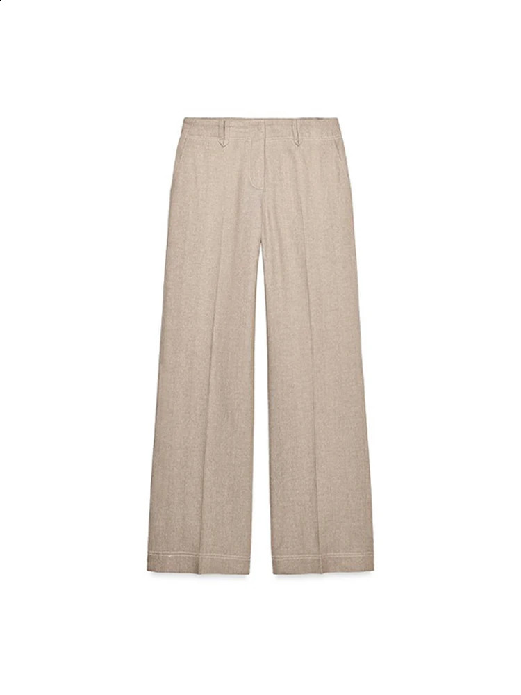 Fashion Solid Jacket Pants Set for Women with Collar Zipper Long Sleeve Cutting Straight Trouser Spring/Summer Casual Set 250423