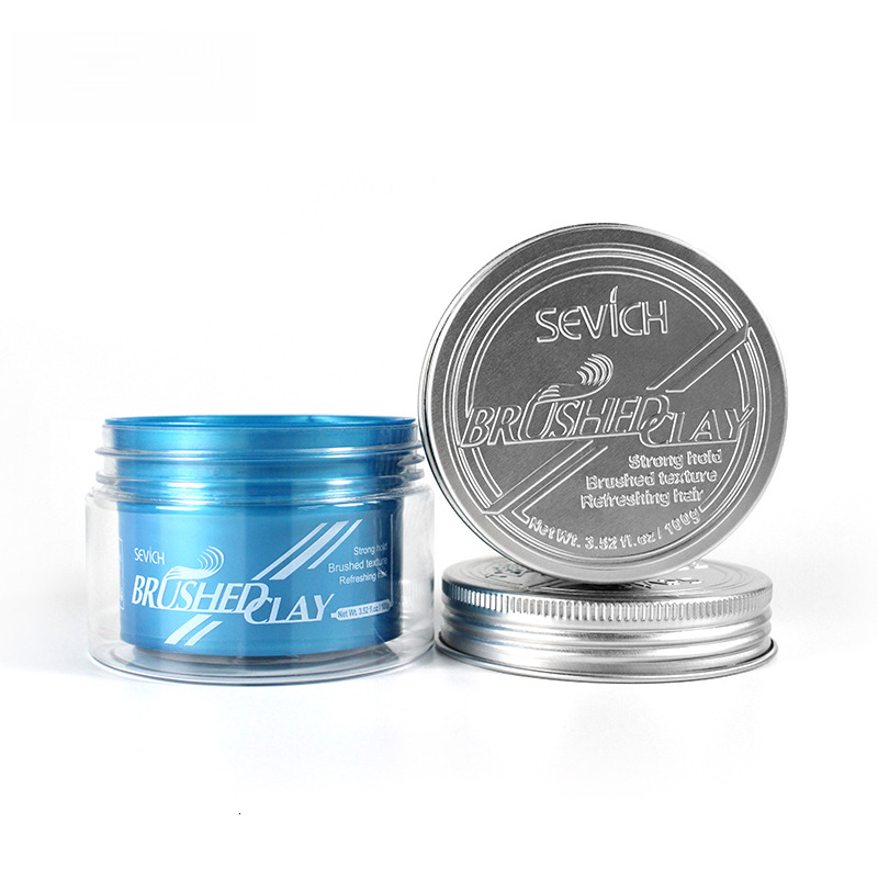 Sevich 100g Hair Brushed Clay For Men Strong Hold Hairstyle Finished Hair Styling Clay Mud Hair Cream Refreshing Hair Wax