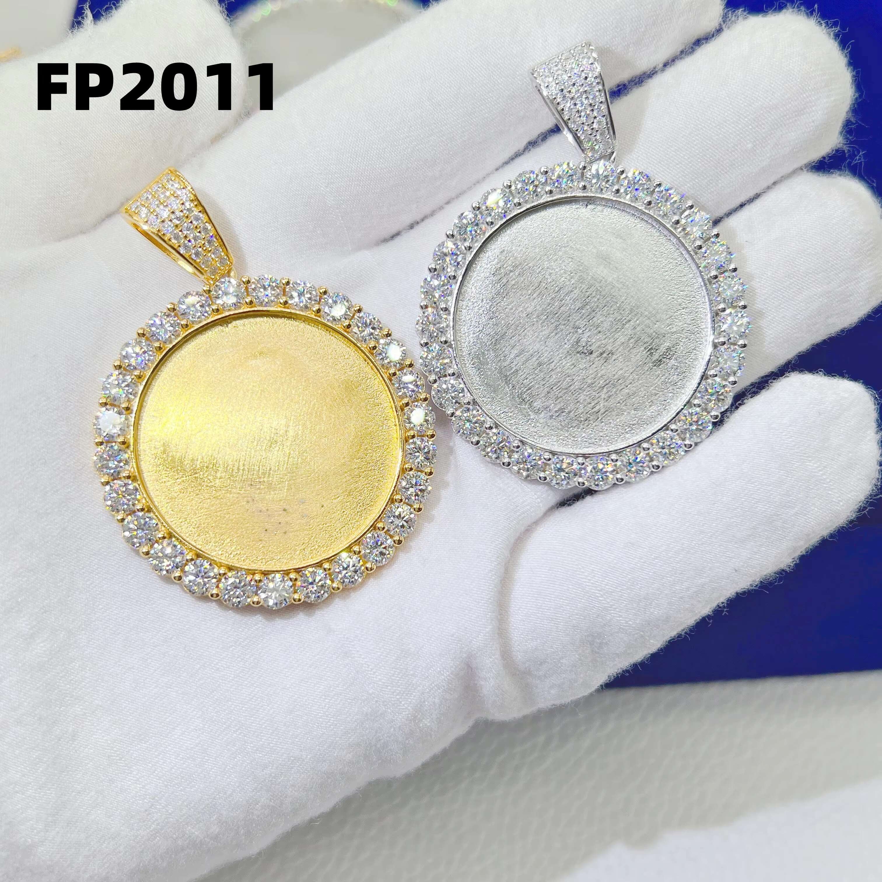 Custom Hip Hop Moissanite Jewelry 925 Sterling Silver Frame Pendant Photo Pendant Necklace