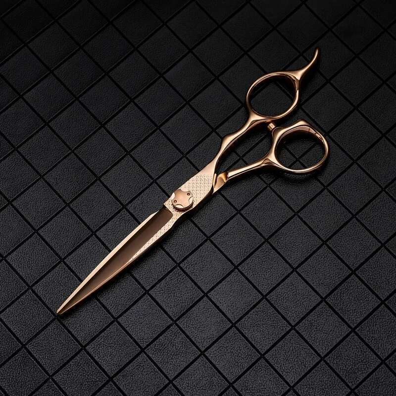 VG10 6Inch Salon Hair Stylist Professional Hairdressing Scissors Rose Gold Flat Teeth Thinning Shear
