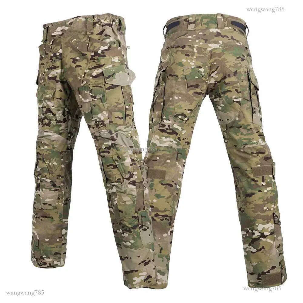 Mens combat camouflage cargo pants outdoor tactical training Trouser camouflage multi camera hiking hunting clothing W241009