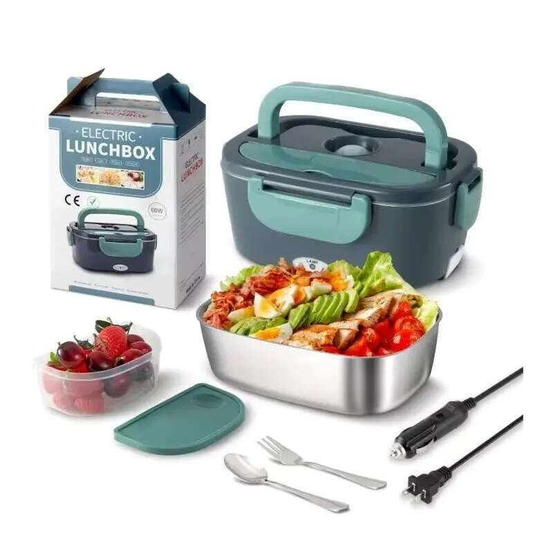 Electric Lunch Box Heater Portable Food Warmer Lunchbox For Car Home Leak Proof 2 Compartments 110V 220V Pot