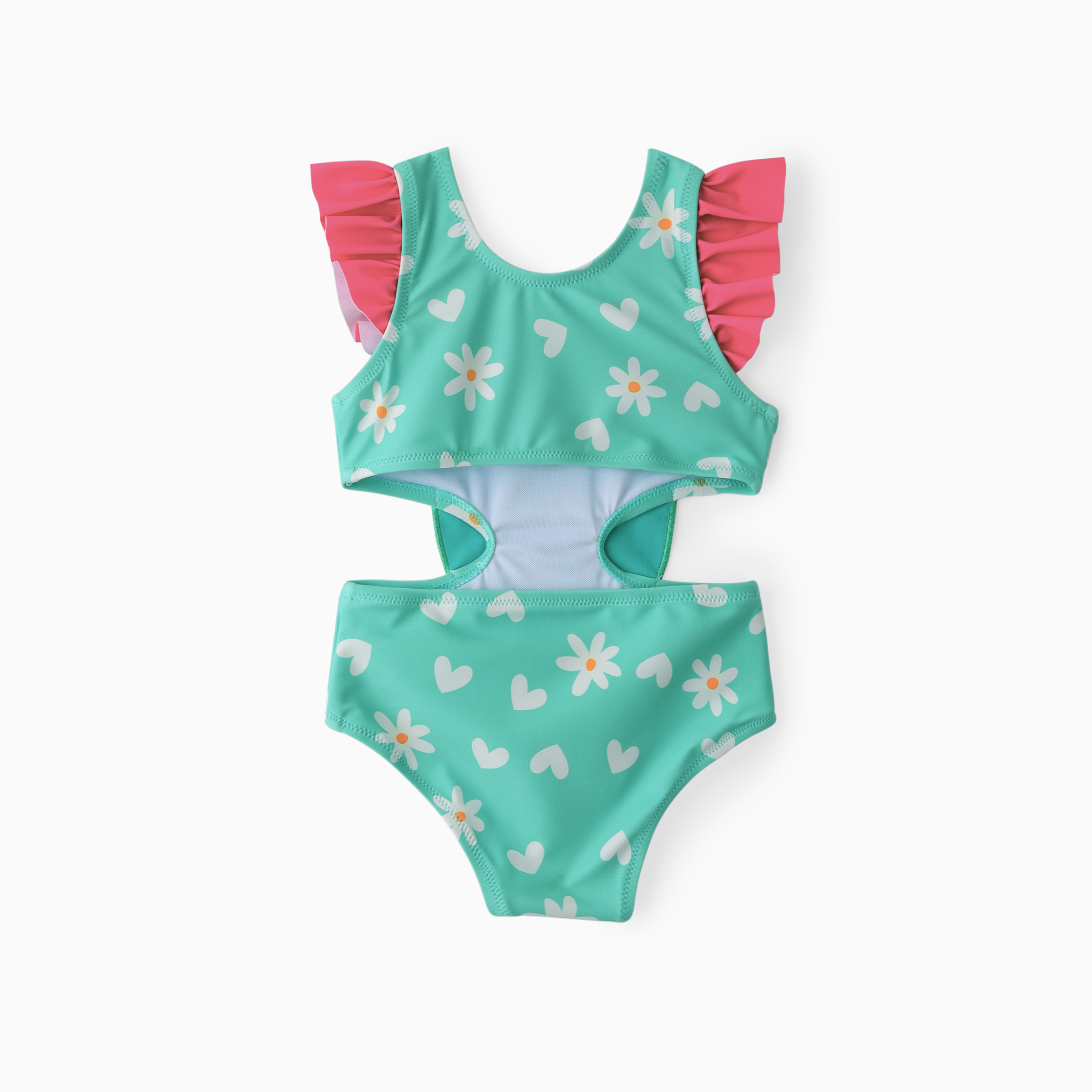 PatPat Baby Girl Childlike Fruit Embroidery Swimsuit