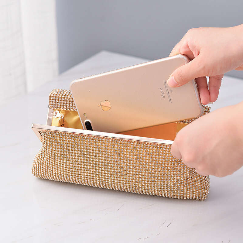 Dinner Bag New Water Diamond Dinner Celebrity Handheld Party Banquet Oblique Straddle Women S Bag KQ