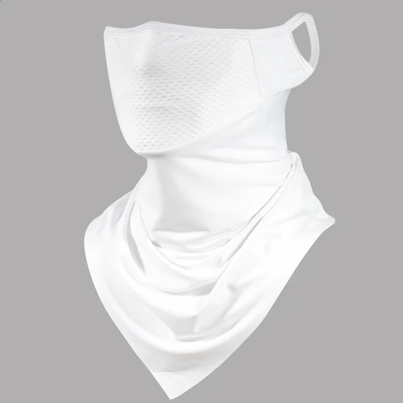 3pcs Summer Mask Full Face Bicycle Neckerchief Cycling Bandana UV Protection Mask Breathable Ice Silk Outdoor Hanging Ear Scarf 250424