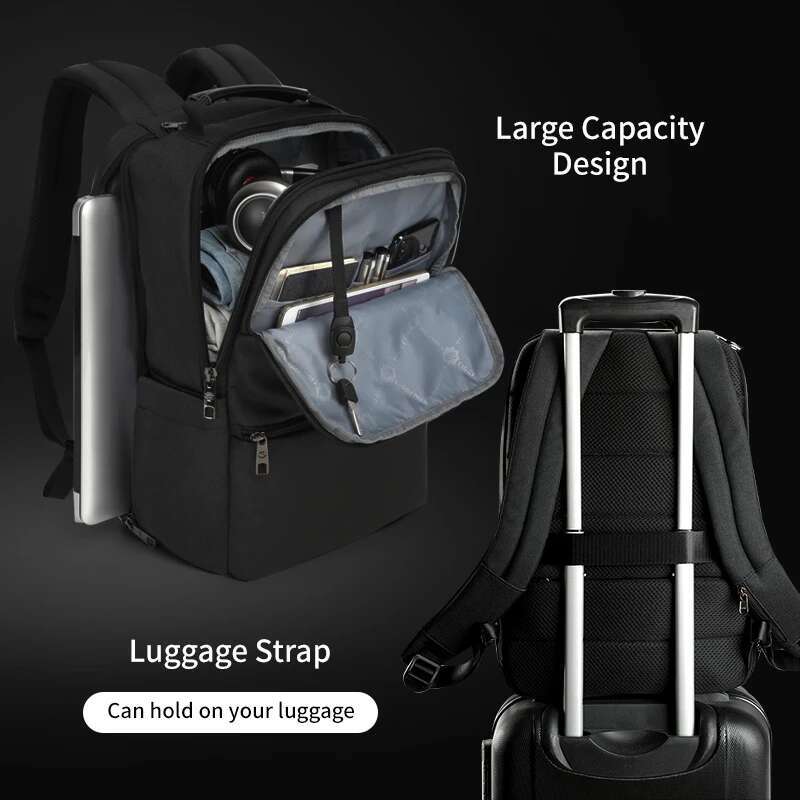 Lifetime Warranty Travel Men 14-15.6-19'' Laptop Male Business Backpack Bag For School Mochila Masculina