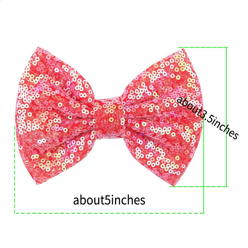 12Pcs/Lot 5 Glitter Big Barrettes Sequins Hair Bow Without/With Clips Chic Messy DIY Hair Accessories For Mouse Ears Headband 250417