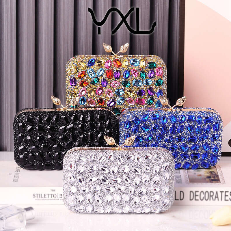 Dinner Bag Strict Selection Of Inlaid Banquet Colored Resin Dress Popular Evening High End Water Diamond Bags Party Bags KQ