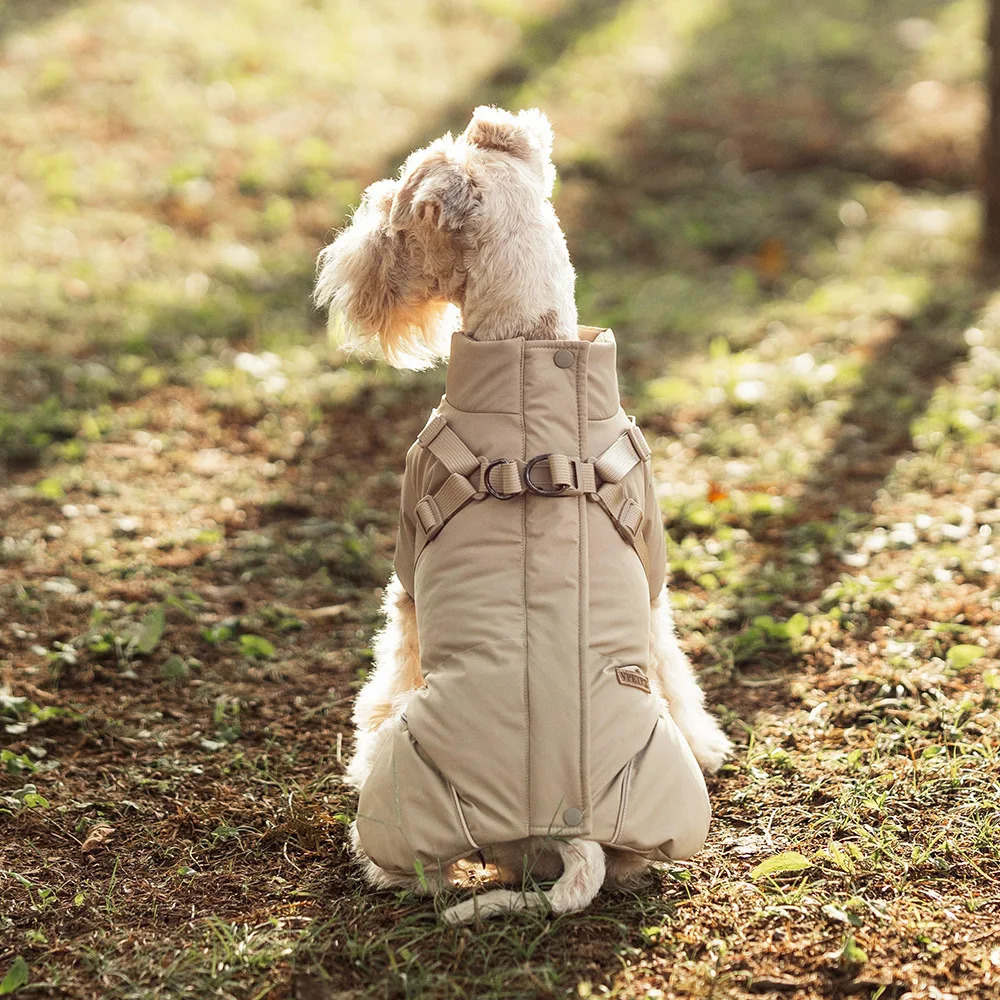 Winter Dog Jacket with Harness Thicken Waterproof Warm Outdoor Clothes for Small Dogs Soft Padded Puffer Snow Pet Coat 251121 - view 6