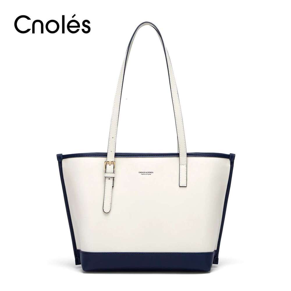 Cnoles Commuter Women Tote Large Capacity Elegant Fashion Shoulder Bag Cow Leather Ladies Crossbody Bags Handbag 2022