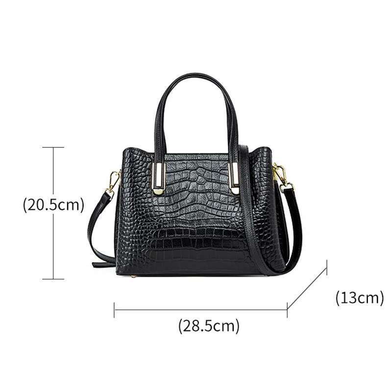 Designer Bag Zency 100% Genuine Leather Handbag Daily Casual Ladies Top-Handle Design Top Quality Women's Shoulder Bag