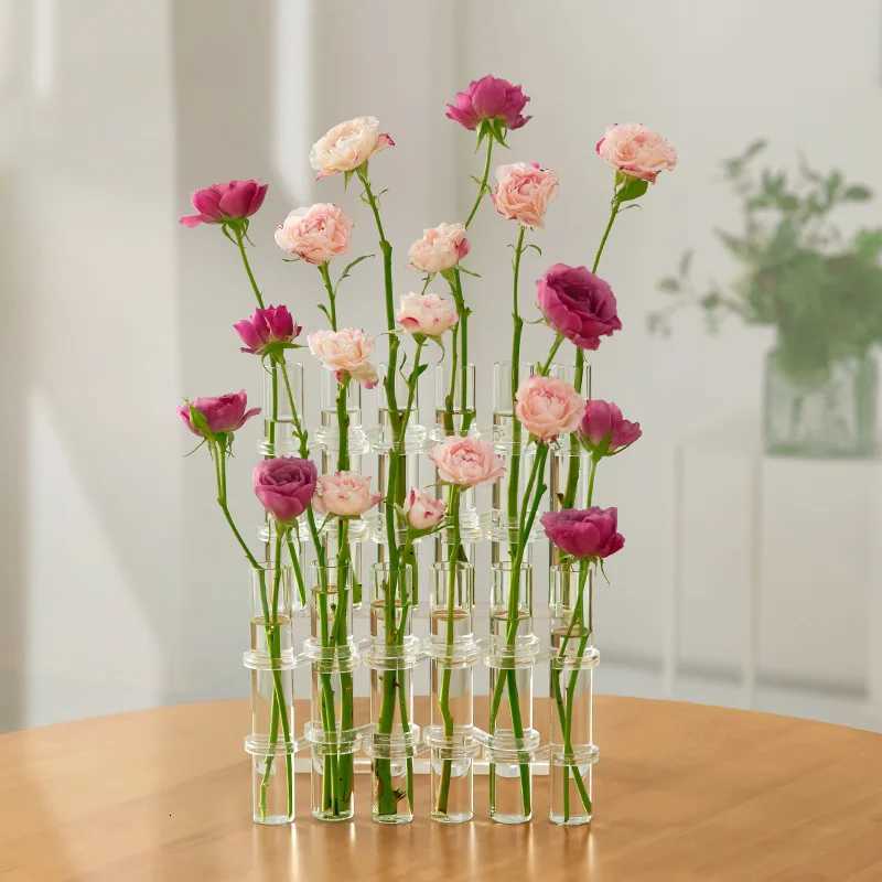 Test Tube Vases High Appearance Glass Ornaments Fresh Flowers Hydroponic Planters Combination Flower Vase Decorations C251124