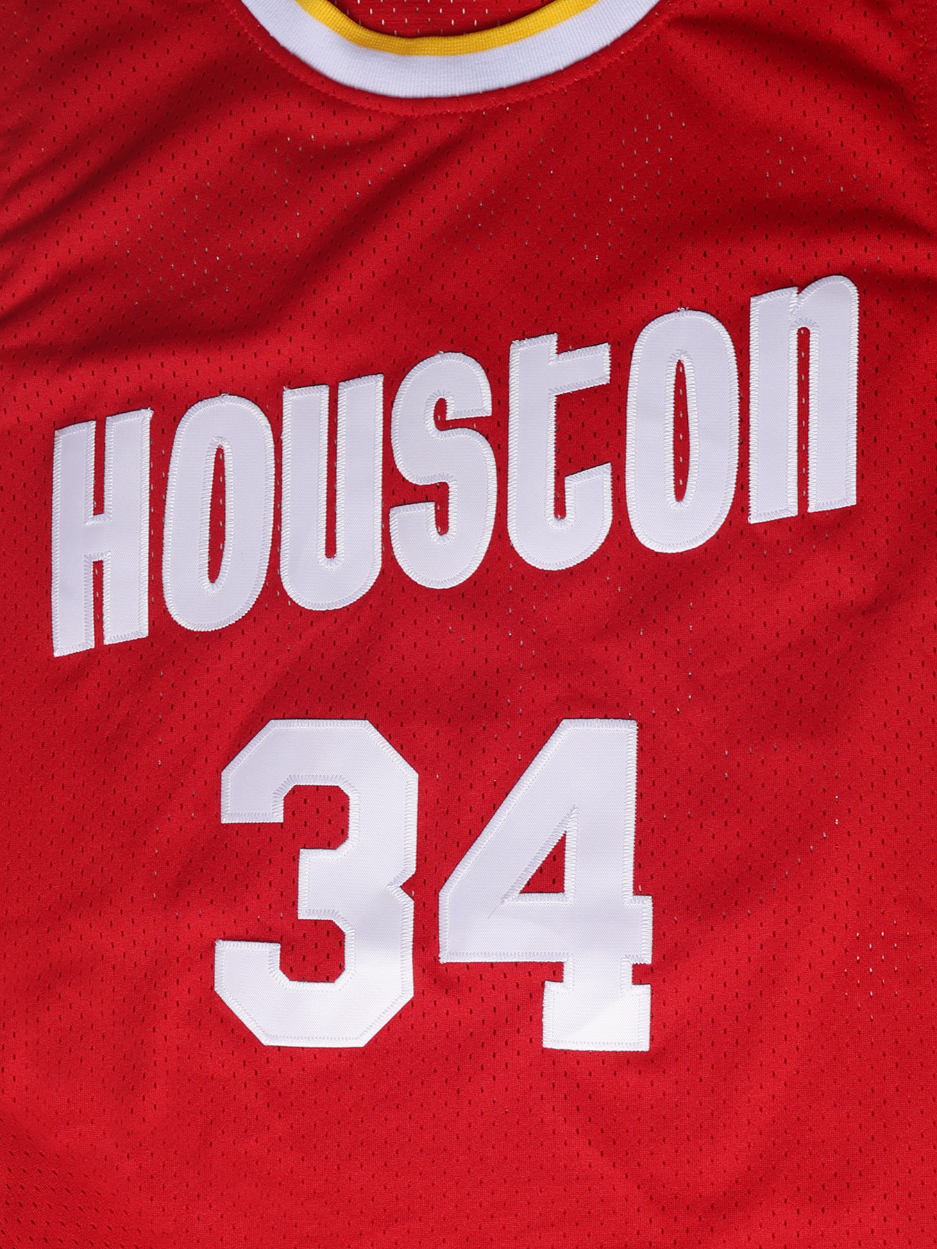Mens 34 OLAJUWON Embroidered Basketball Jersey IN STOCK FAST SHIPPING Size S-XXXL